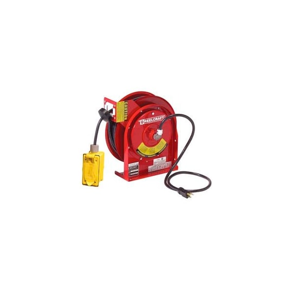 Reelcraft Cord Reel, 12 AWG, Red Reel Color, 45 ft Length L 4545 123 7A - main